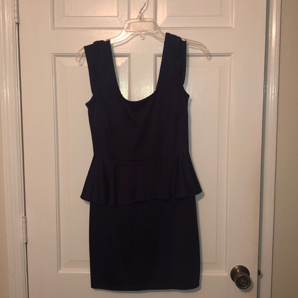 Plum Peplum Dress